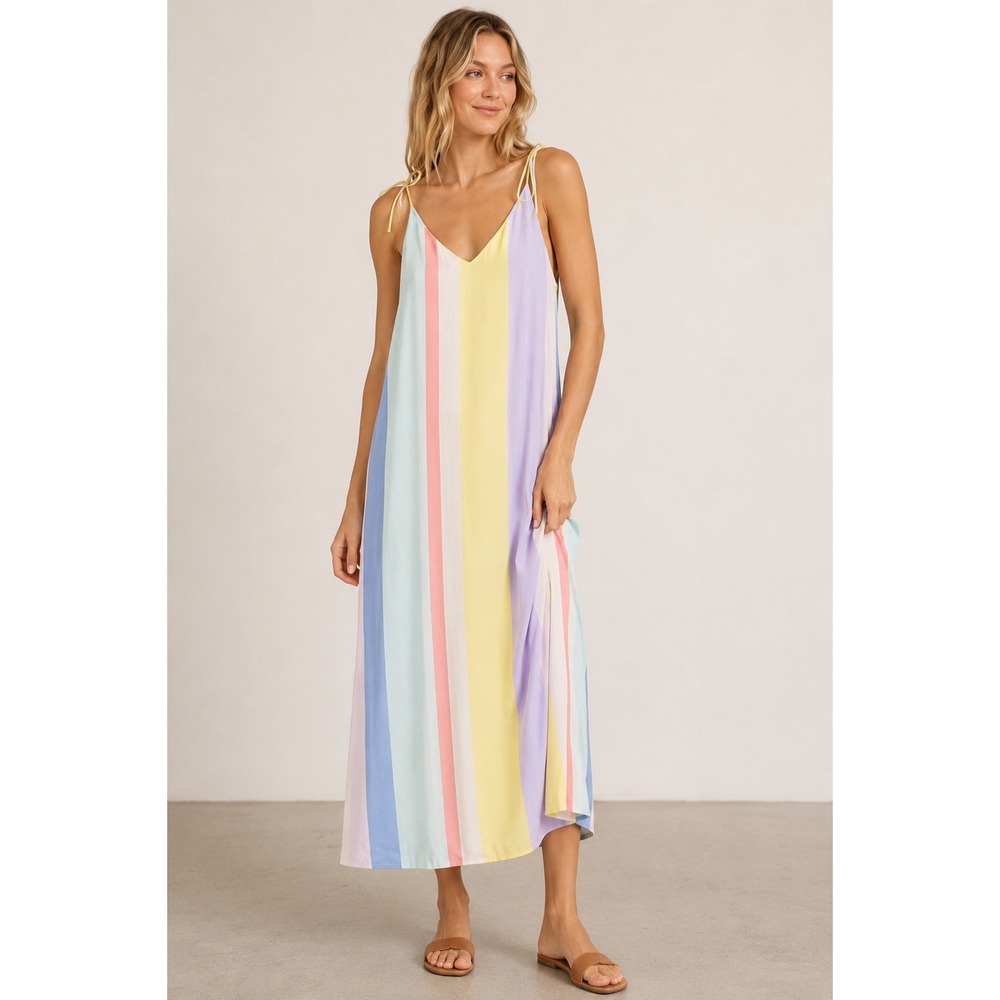 Y.A.S. bright stripe midi dress